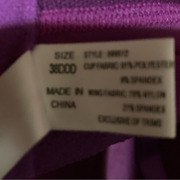 Ladies Size38DDD FashionBug Purple Paisley Molded Cup lightpadded UnderWire Bra - Picture 6 of 8